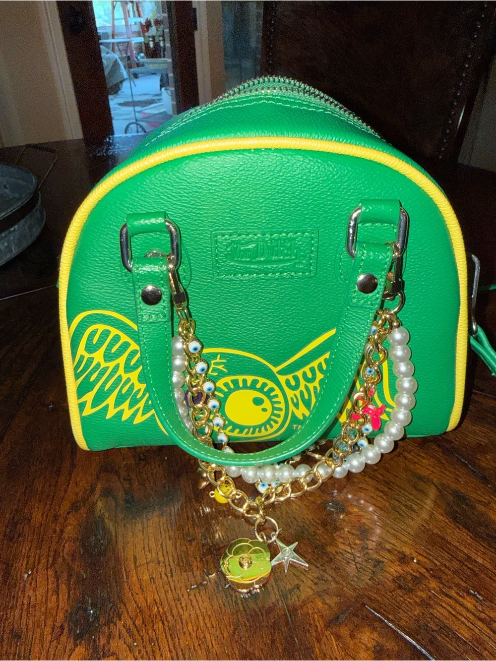 Von Dutch Mini Bowling Bag – Lime Green & Yellow